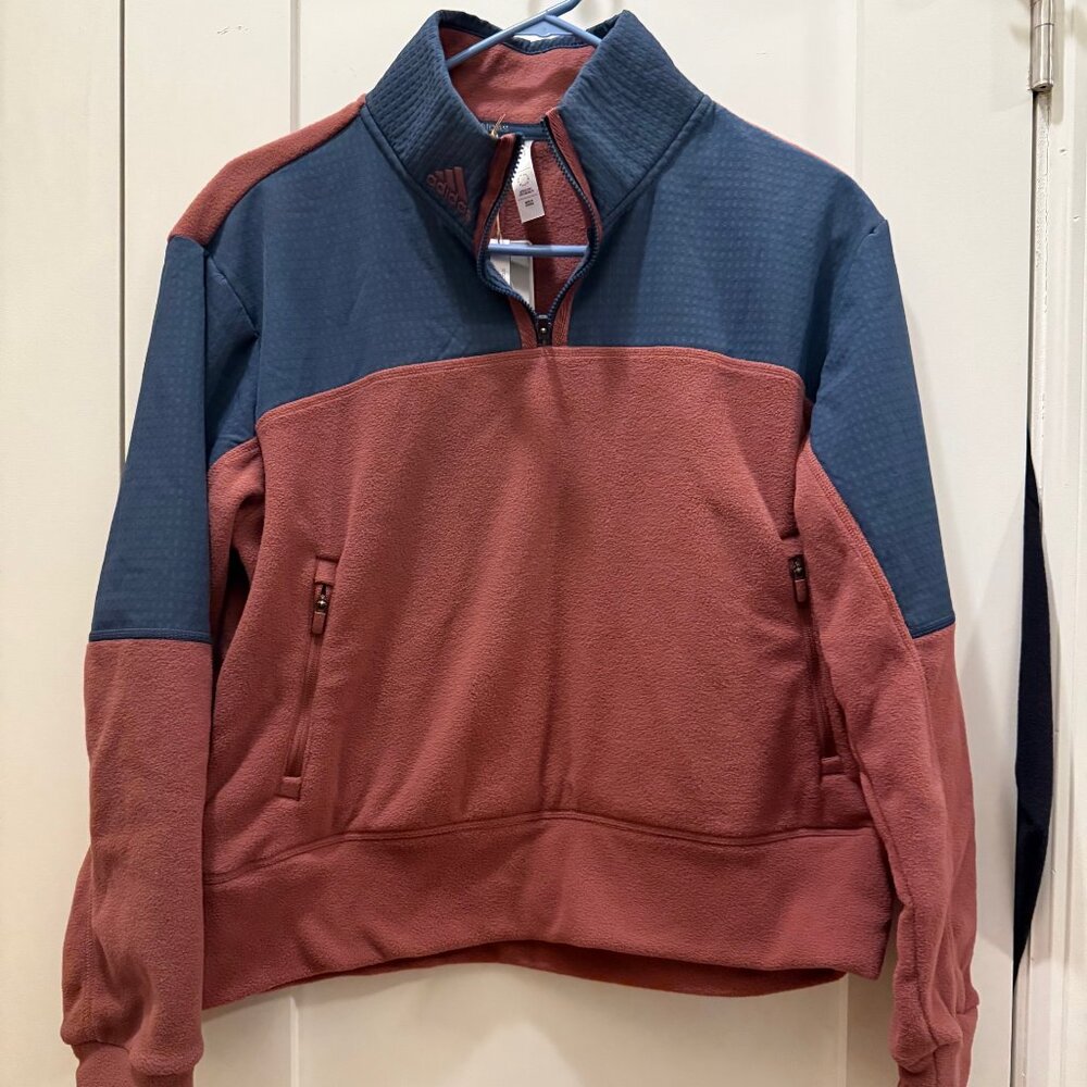NWT Adidas Fleece Quarter Zip Golf Jacket